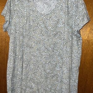 J.Jill Large Side Slit Elliptical Tee